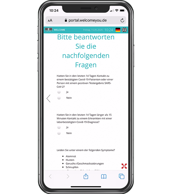 WELCOME COVID Check App