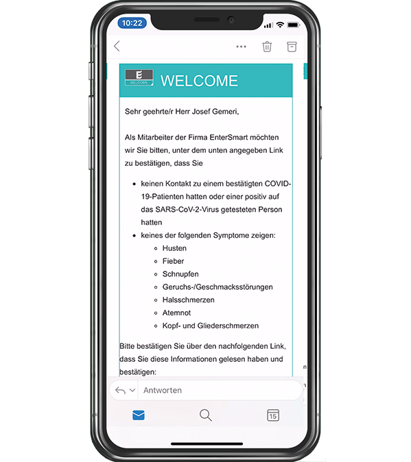 WELCOME COVID Check App